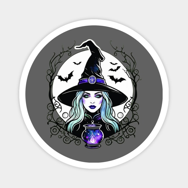 Witch brew halloween potion design Magnet by Edgi